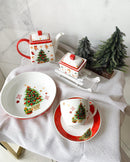 Conjunto de Porcelana  Natalino com 5 Peças